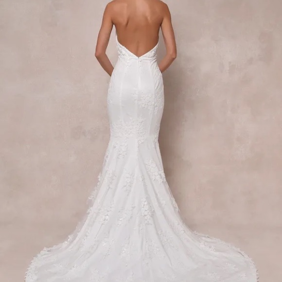 Dreamy Glamour White Embroidered Halter
Mermaid Maxi Dress - Picture 3 of 11